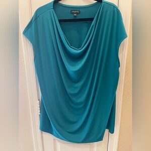 *MAKE OFFER* Turquoise cowl-neck top